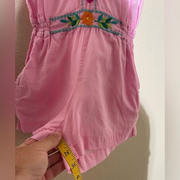 Coco and Ginger Pink Embroidered Girls Romper - Picture 5 of 7